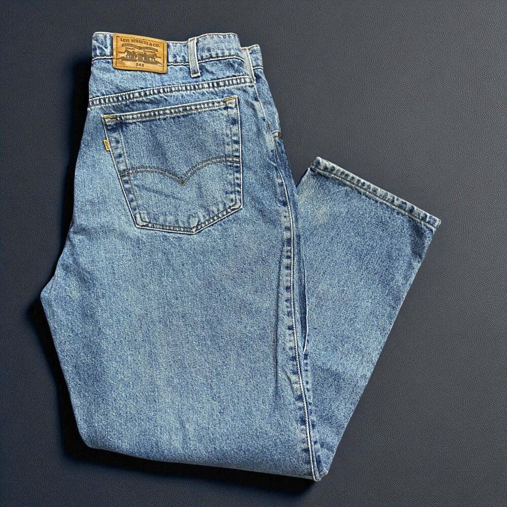 Levi's 545 Loose Fit Vintage 1993 Denim Blue Jeans Gold Tab Men's Size 38 x 30